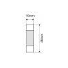 WKŁADKA CYLINDRYCZNA gPV 20A DC 10X38MM VCX 1 SZT.